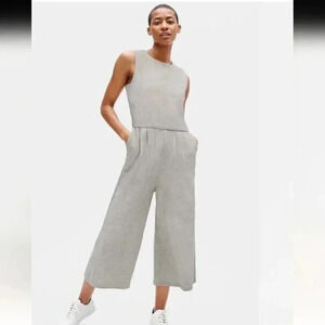 Eileen Fisher Grey Moon Jumpsuit Wide Leg Crop